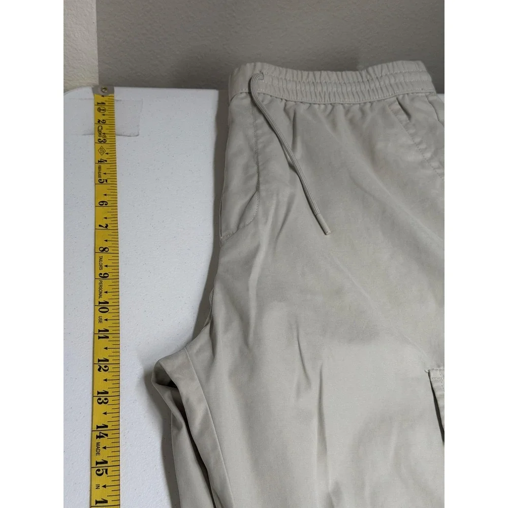 Zara Pants Mens Medium Beige‎ Cargo Joggers Elastic Waist Create To Progress